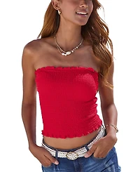 Lascana Women's Smocked Strapless Top