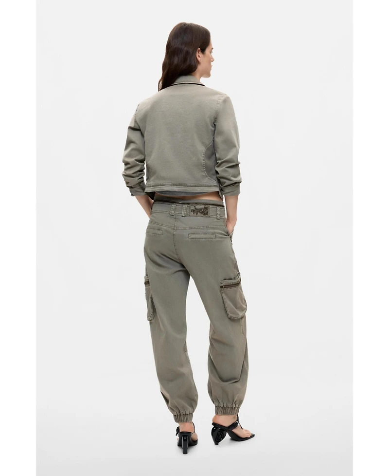 Desigual Women's Cargo Multi-Pocket Trousers
