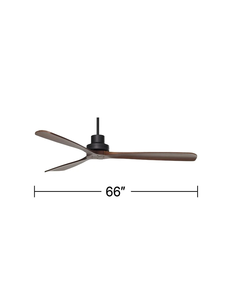 Casa Vieja Delta-Wing Xl Dc Industrial Indoor Ceiling Fan with Remote Control Matte Dark Walnut for Living Room Kitchen House Bedroom Family