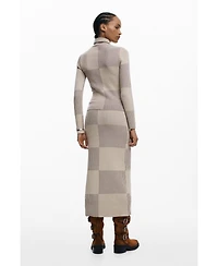 Desigual Women's Checked turtleneck sweater
