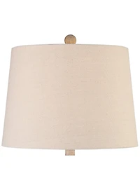 John Timberland Chico 27" Tall Modern Southwest Rustic Table Lamps Set of 2 Light Wood Finish Living Room Oatmeal Shade