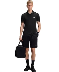 Boss by Hugo Men's Signature-Stripe Active Slim-Fit Polo Shirt