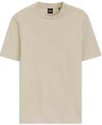 Boss by Hugo Men's Cotton Jacquard-Pattern T-Shirt
