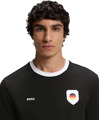 Boss by Hugo Men's Stretch-Cotton Germany Country Flag Logo T-Shirt