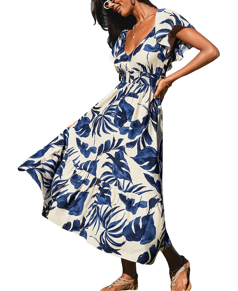 Cupshe Women's One Tropical Maxi Beach Dress