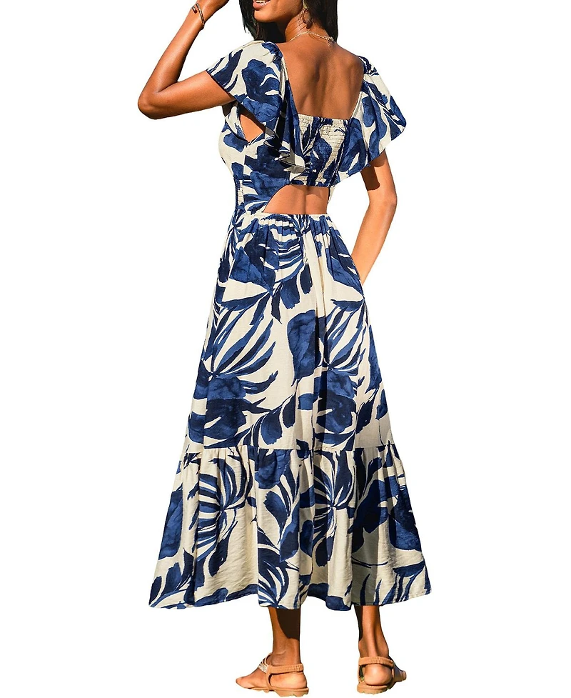 Cupshe Women's One Tropical Maxi Beach Dress