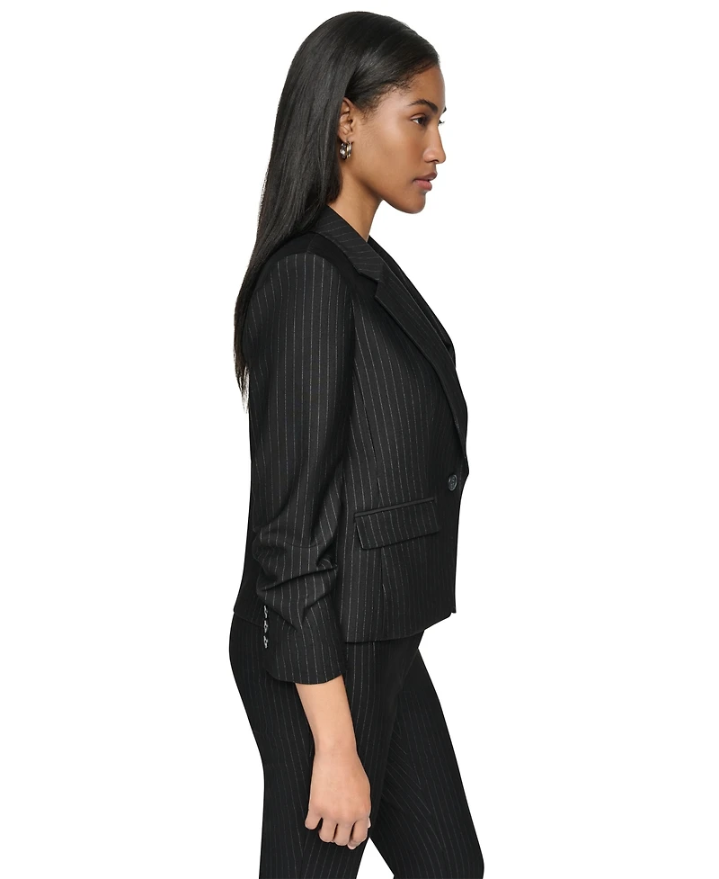 Dkny Petite One-Button Notch-Collar Jacket