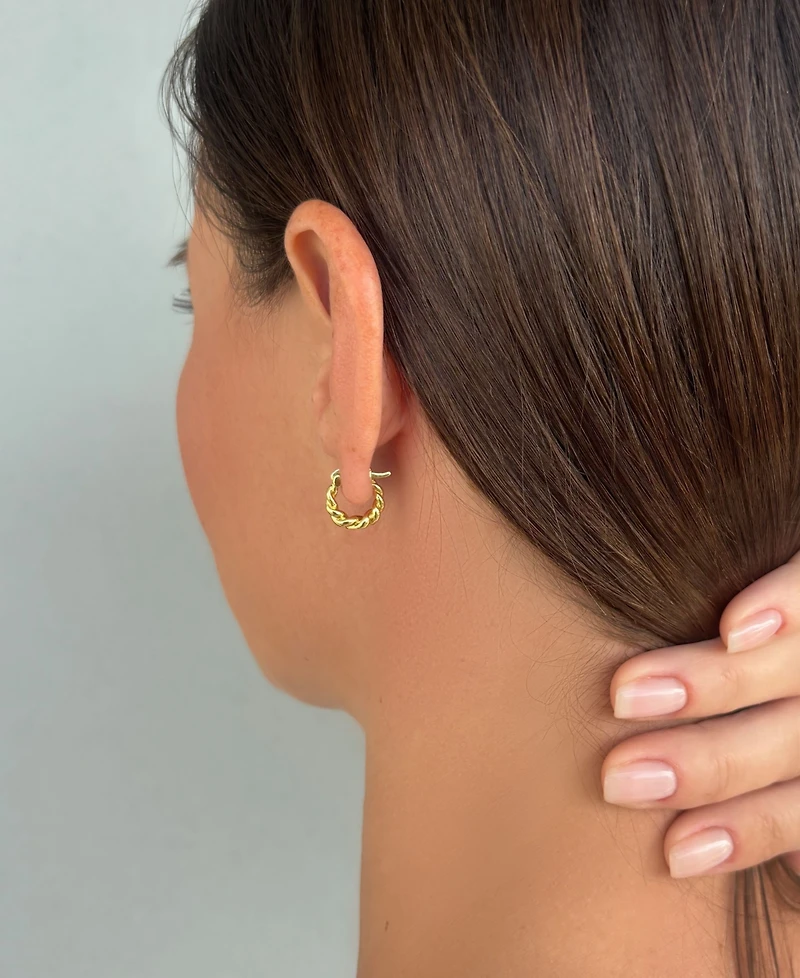 Adornia Gold Set of 2 Purse Hoop Earrings