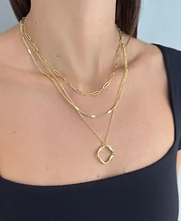 Adornia 14k Gold-Plated Set of 3 Necklace