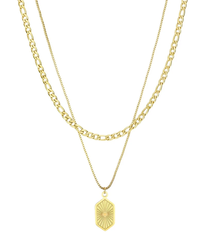 Adornia Tarnish Resistant Gold Set of 2 Necklace