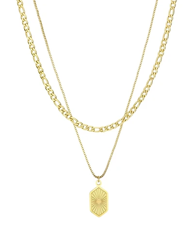 Adornia Tarnish Resistant Gold Set of 2 Necklace