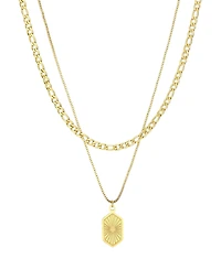 Adornia Tarnish Resistant Gold Set of 2 Necklace