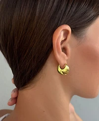 Adornia Gold Louvre Purse Hoop Earrings