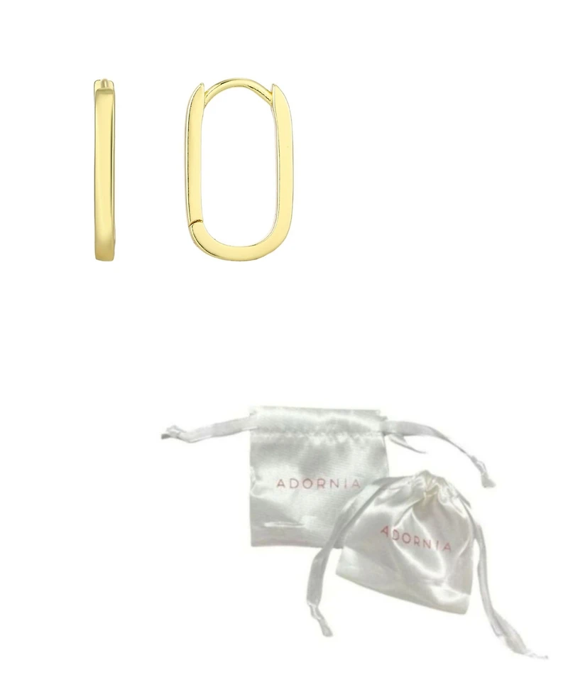 Adornia Gold Laperouse Rectangle Hoop Earrings