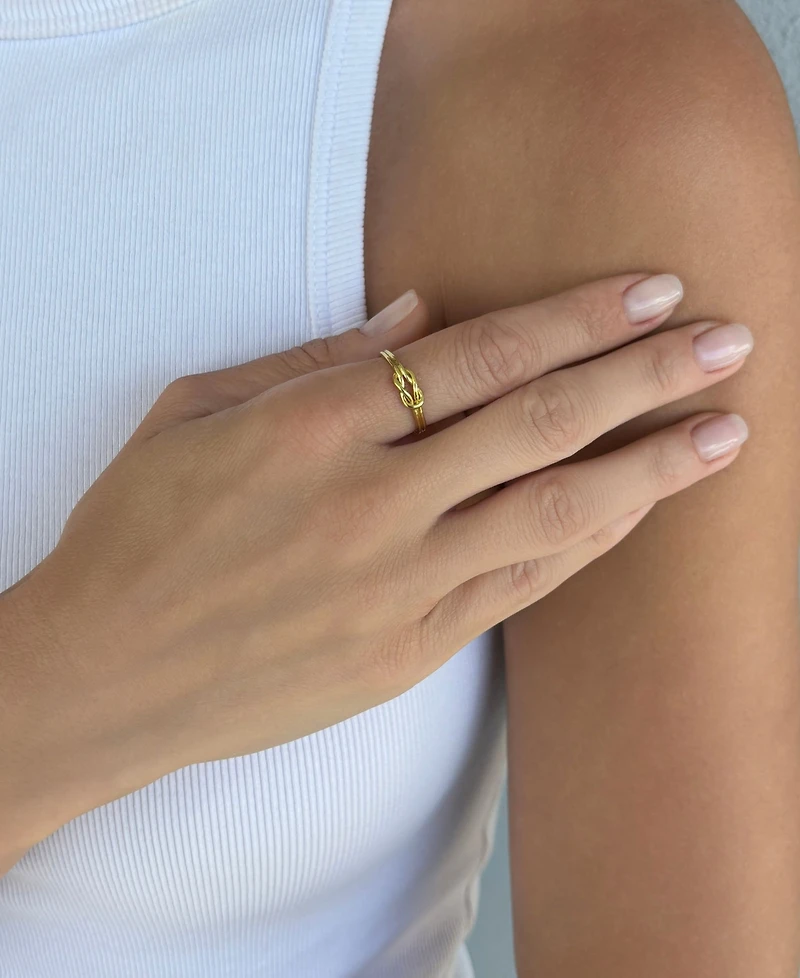 Adornia Gold Double Knot Ring