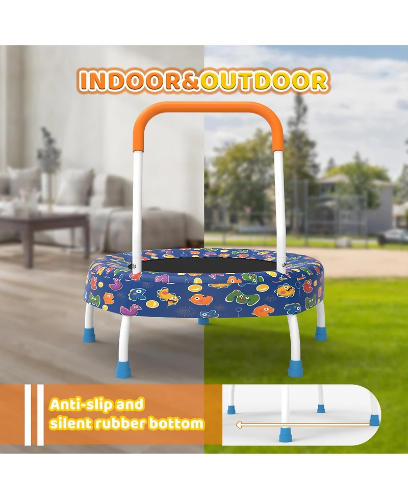 Zeny Toddler Trampoline for Kids 1 Year Plus with Handle, Baby Gifts Boys and Girls, Indoor Outdoor