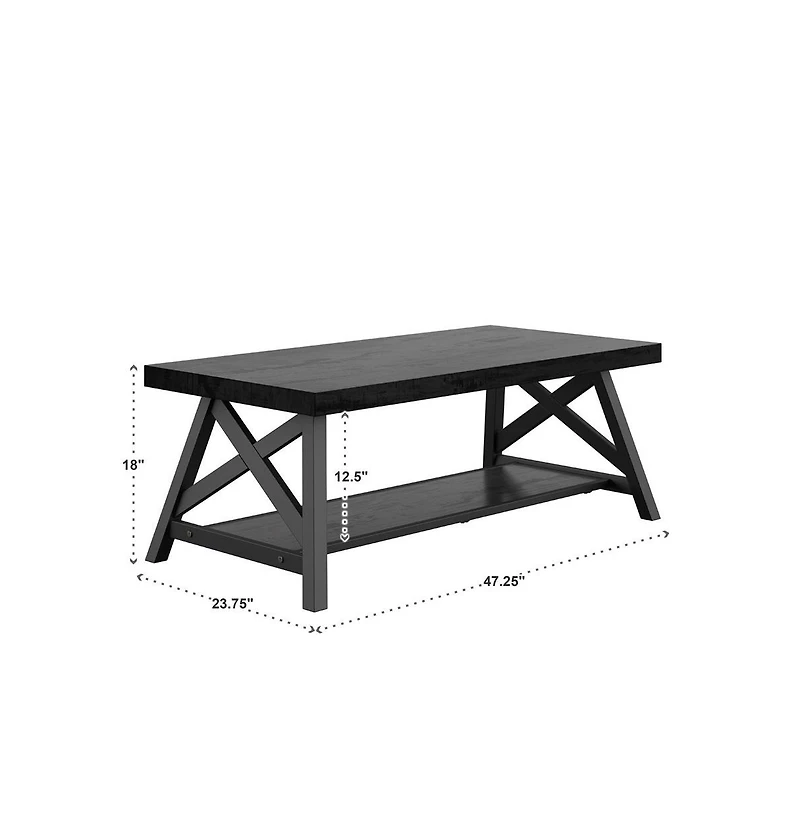 iNSPIRE Q Pisits Coffee Table with Shelf