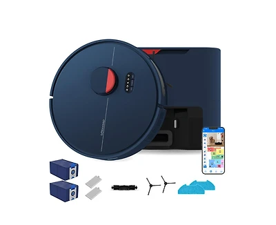 bObsweep Dustin Self-Empty Robot Vacuum and Mop, with U.s. and Canada Proprietary Software, 360degree(s) Mapping, 1 Gal Dock