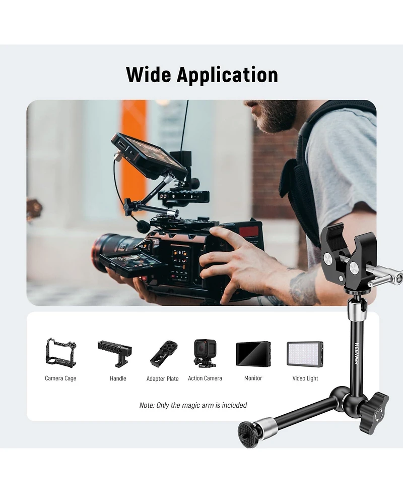 Neewer ST25C Camera Mounting Accessory with 25cm, 3.3lb, 1.5kg for SmallRig Camera Cage