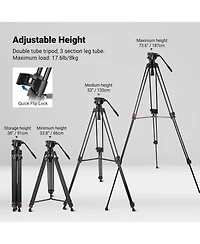 Neewer TP74 Camera Tripod with 17.6lb, 8kg