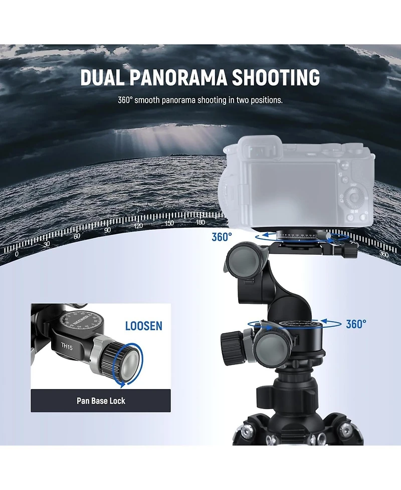 Neewer TH15 Camera Tripod with 13.2lb, 6kg