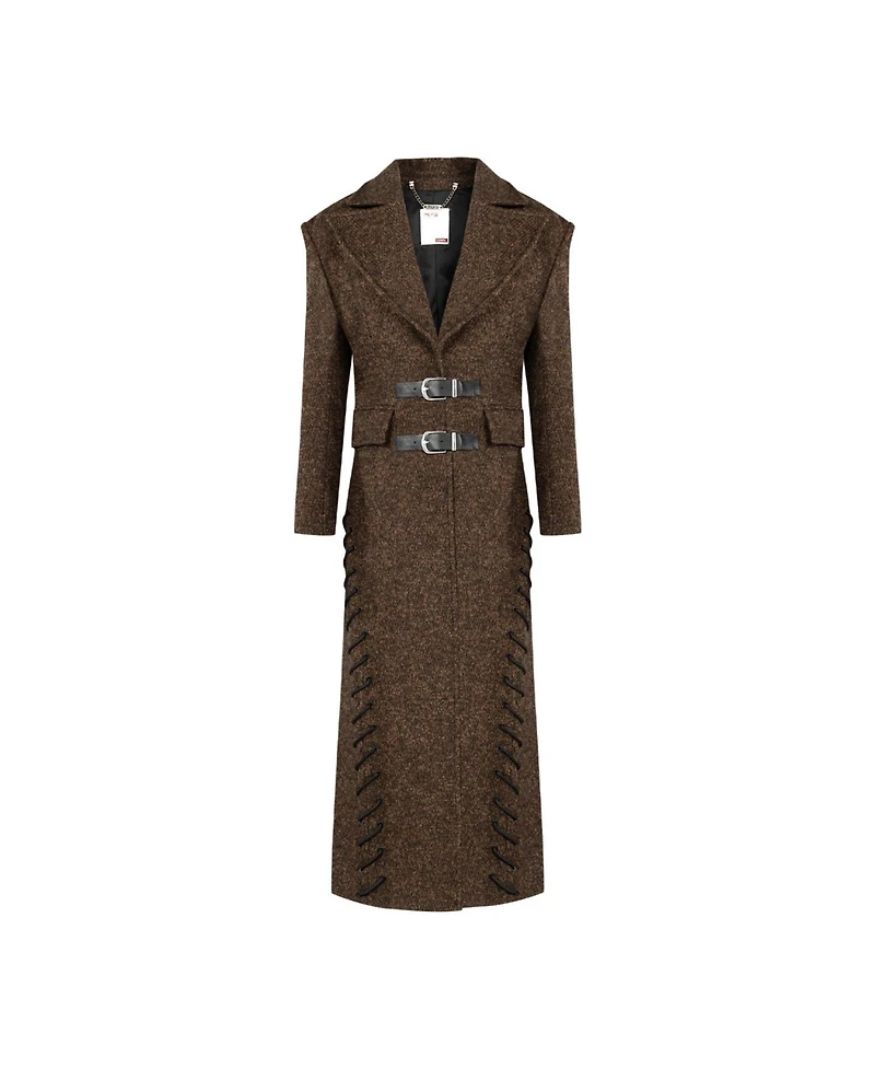 Pcfg Women's Cashmere And Wool Blend Long Overcoat