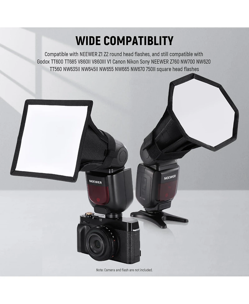 Neewer NS5P Softbox with 15cm, 6" for select Canon, Nikon and Sony cameras