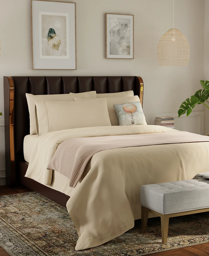 Color Sense 1200-Thread Count Cotton Blend 6-Piece Sheet Set, California King
