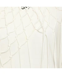 Pre-Owned Off-White Women's Macrame Fringe Detail T-Shirt