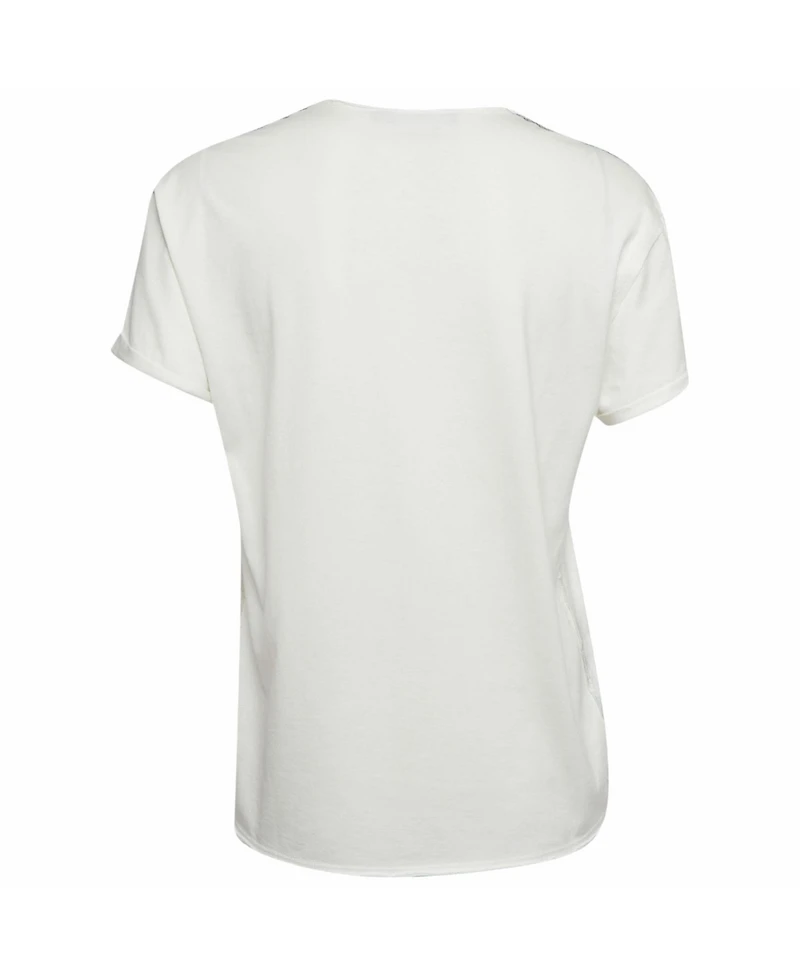 Pre-Owned Dolce & Gabbana Women's Madonna Print Jersey and Satin T-Shirt