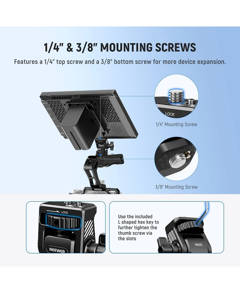 Neewer MA022 Camera Mounting Accessory for Atomos Ninja 5" and 7" SmallRig Camera Cage