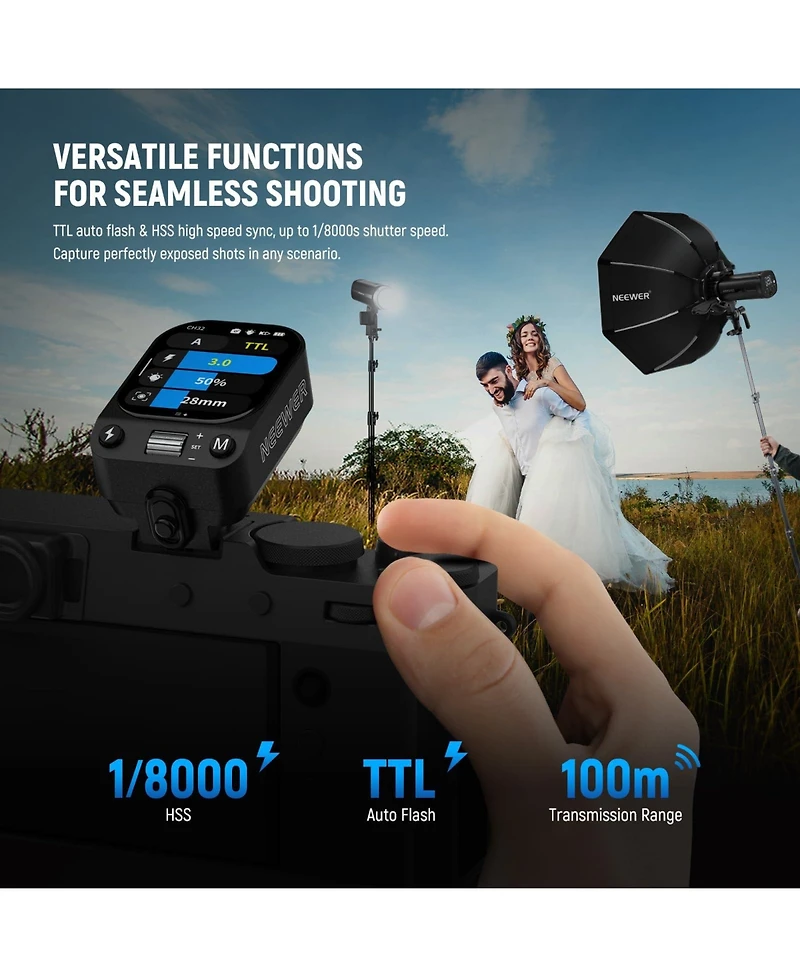 Neewer Z2PRO Camera Battery and Charging Accessory with 1000mAh, Ttl, Hss for Fujifilm Cameras