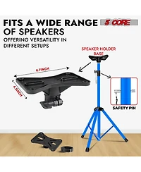 5 core Speaker Stand Tripod Heavy Duty Adjustable 72" Universal Mount for Pa Dj Studio
