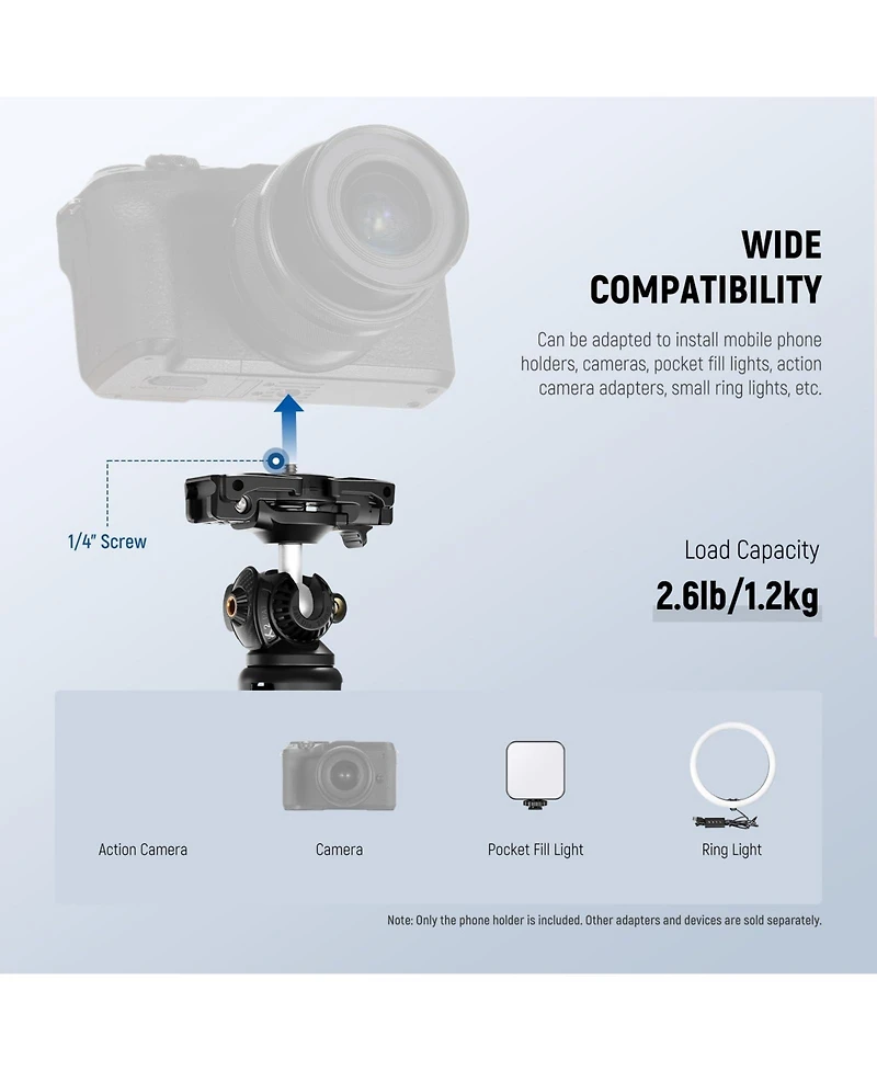 Neewer TP38 Camera Tripod for select iPhone models