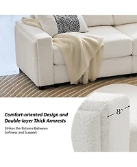 Hulala Home Fernando 52" Modern Oversized Sofa with Square Arms