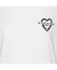 Pre-Owned Givenchy Women's Jersey Embroidered Floral Heart T-Shirt