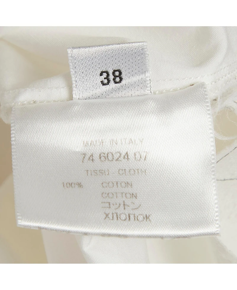 Pre-Owned Givenchy Women's Ruffled Cotton Poplin Blouse