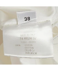 Pre-Owned Givenchy Women's Ruffled Cotton Poplin Blouse