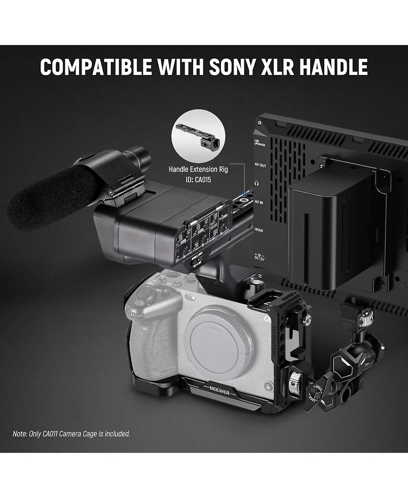 Neewer FX3 Camera Mounting Accessory with 8 Inch, 4 Inch for Sony FX3 FX30 Original Xlr Handle
