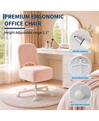 gaomon Vanity Stool Chair with Storage and Folding Back, Height Adjustable Lift Ottoman Swivel and Quiet Wheels