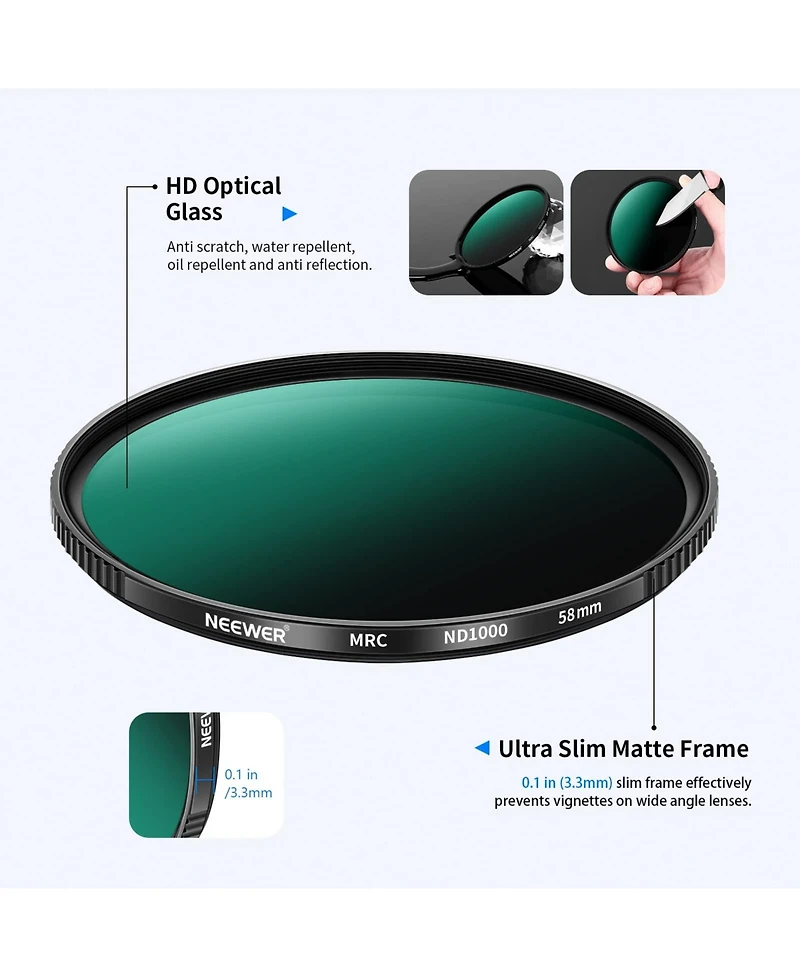 Neewer ND1000 Camera Lens Accessory with ND1000