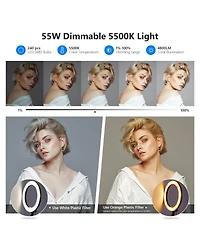 Neewer Ring Light with 55W, 240 LEDs, 5500K for Camera and Smartphones : Electronics
