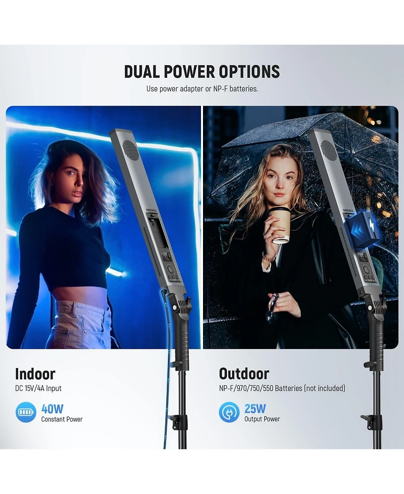 Neewer BH20B Led Video Light with 40W, 3200K-5600K, CRI97