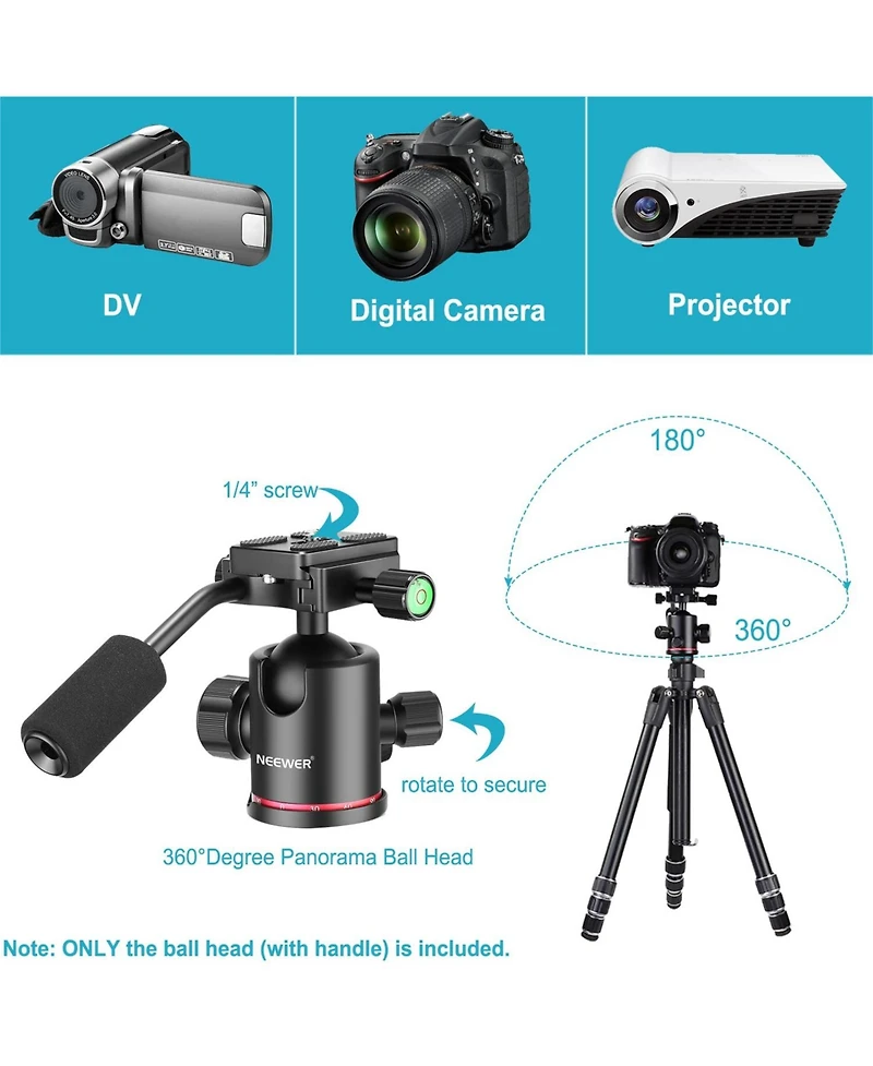 Neewer Camera Tripod with 4 inch