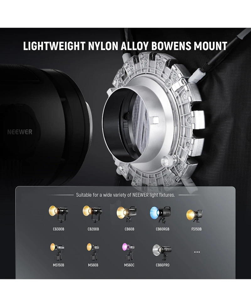 Neewer NS15S Softbox with 15.7" for Godox Aputure 120d Continuous Video Lights Q4 Studio