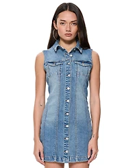 Abrand Women's Sleeveless Button-Up Dress