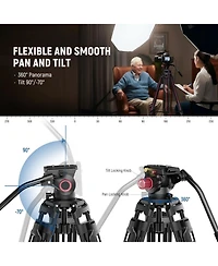 Neewer LL38 Camera Tripod with 17.6lb for select Canon, Nikon and Sony cameras