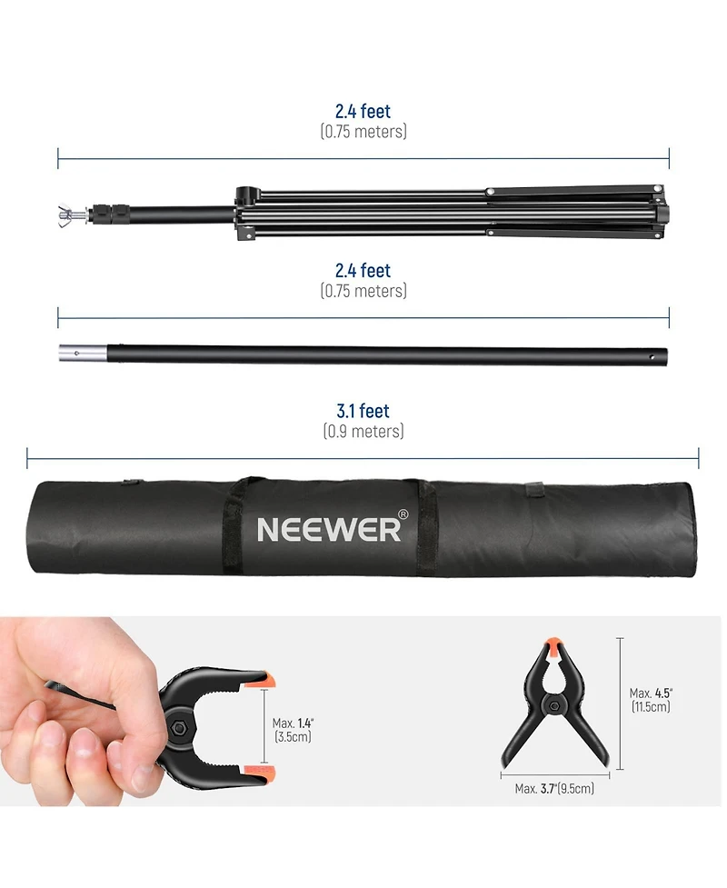 Neewer Camera and Photo Accessory with 10ft, 6.6ft