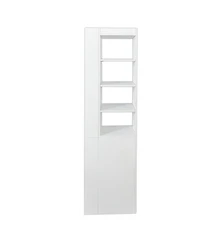 flynama 70.87 Inch High Modern Tall Wooden Storage Cabinet 4-Tier Shelves and Side Drawers Home Bookcase