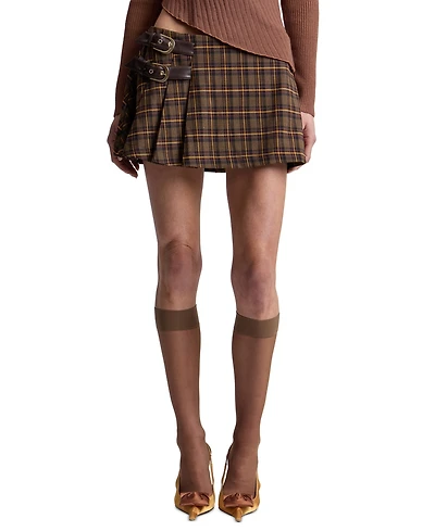 Avec Les Filles Women's Belted Mini Skort